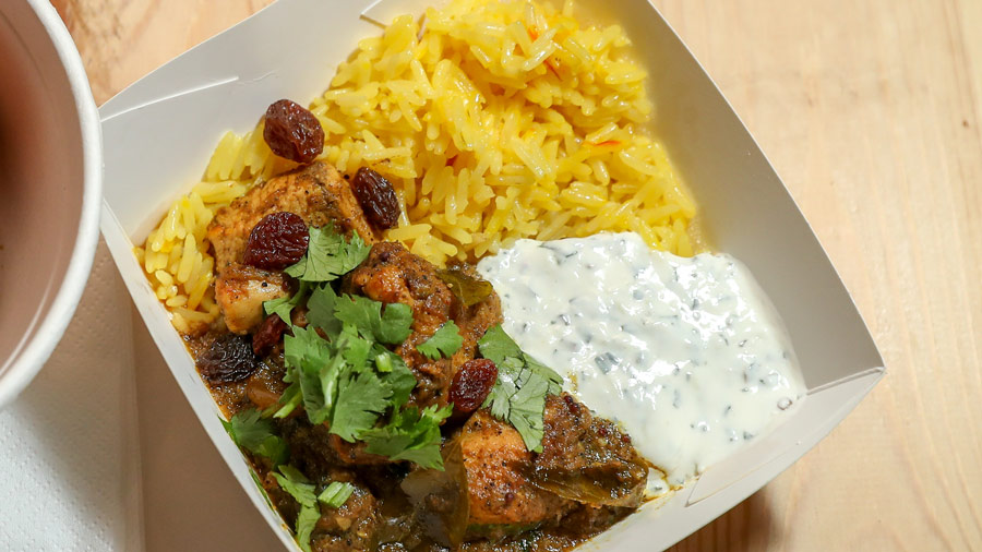 Madras Chicken Curry with Saffron Rice and Raita-image