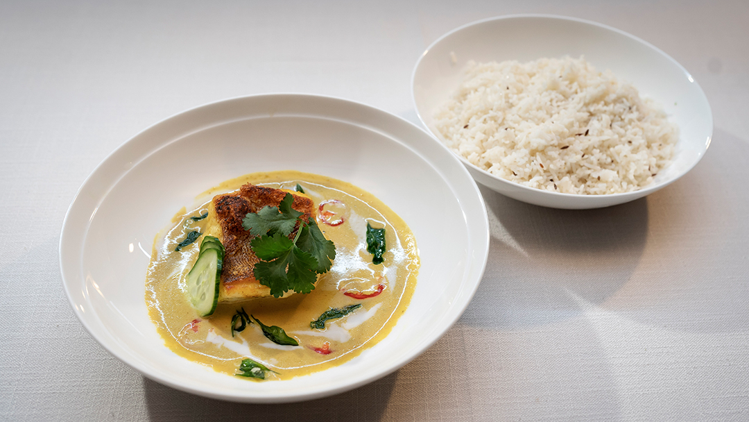 Yellow Fish Curry with Cumin Rice-image