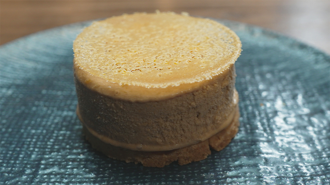 Ice Cream Sandwich with Toblerone Ice Cream and Orange Sugar Tuile-image
