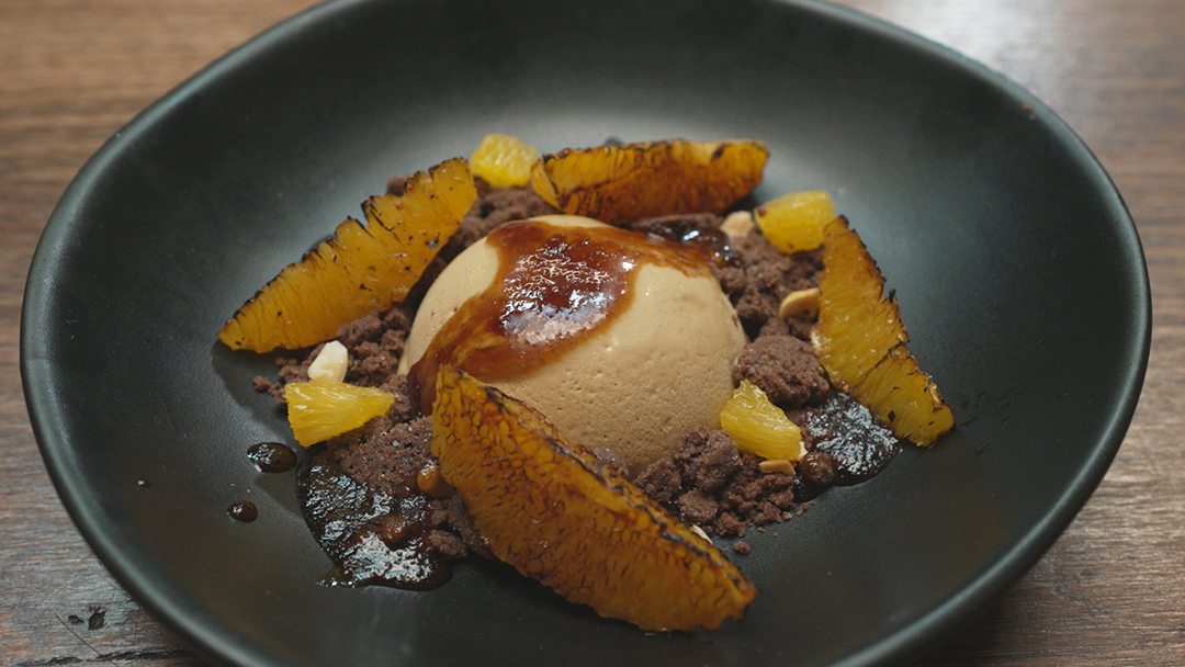 Coffee Parfait with Biscuit Crumb, Burnt Orange and Coffee Syrup -image
